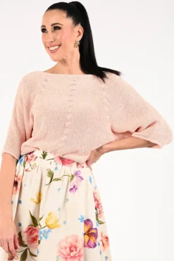 Oui 97252 Pull korte mouw Roze