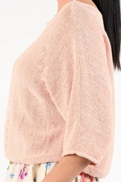 Oui 97252 Pull korte mouw Roze