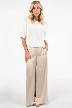 Oui 97252 Pull korte mouw Wit