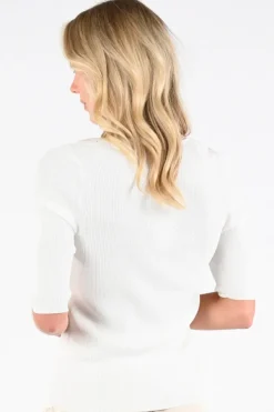 Oui 97267 Pull korte mouw Wit