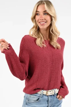 Oui 96440 Trui Donker rood