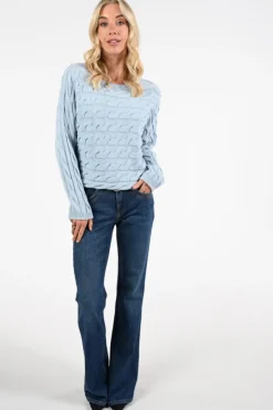 Oui 94609 Trui Licht blauw