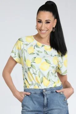 Oui 97536 T-shirt korte mouw Geel