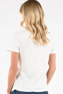 Oui 97514 T-shirt korte mouw Off white