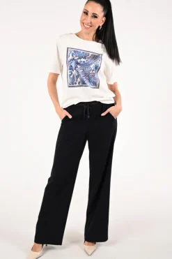 Oui 96414 T-shirt korte mouw Wit