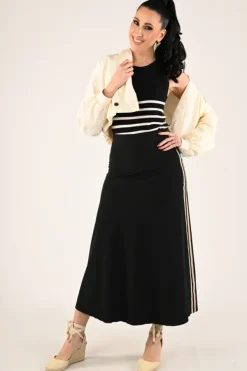 Penn & Ink Anna-S Rok wijd lang Zwart