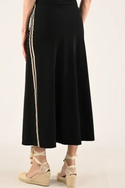 Penn & Ink Anna-S Rok wijd lang Zwart
