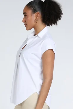 Penn & Ink LYNN Blouse korte mouw Wit