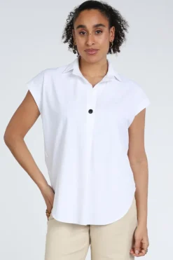 Penn & Ink LYNN Blouse korte mouw Wit
