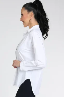 Penn & Ink Magda Blouse lange mouw Wit