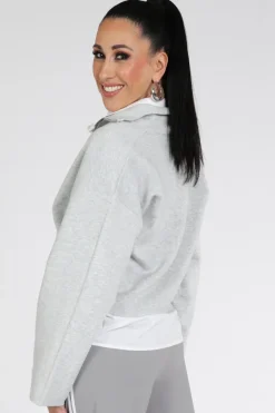 Penn & Ink S26B392 Sweater Licht grijs