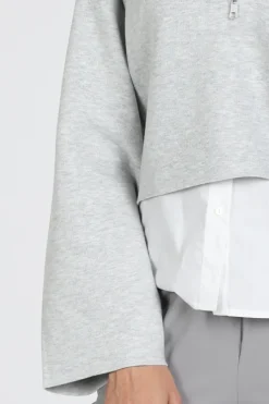 Penn & Ink S26B392 Sweater Licht grijs