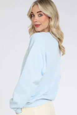 Penn & Ink S26F1827 Sweater Licht blauw