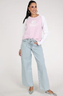 Penn & Ink S26F1832 Sweater Roze
