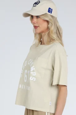 Penn & Ink S26F1839 T-shirt korte mouw Beige