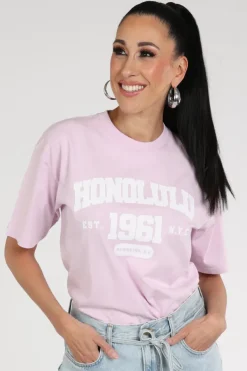 Penn & Ink S26F1814 T-shirt korte mouw Roze