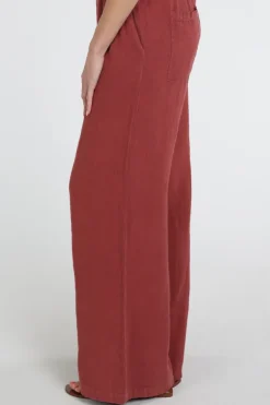 Penn & Ink S26Z844 Broek Donker rood