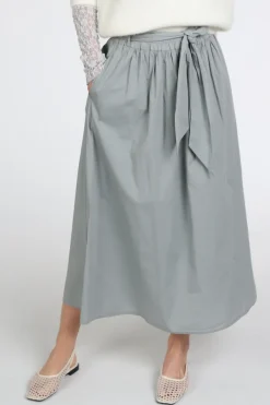Penn & Ink S26Z837 Rok wijd lang Grijs