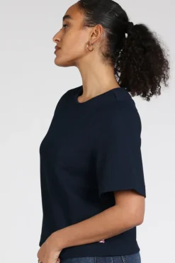 Pom Amsterdam SP9628 Blouse korte mouw Marine