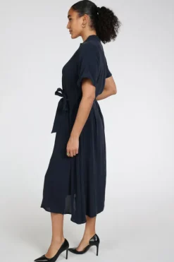 Pom Amsterdam SP9242 Jurk korte mouw Marine