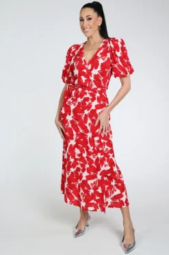 Pom Amsterdam SP9589 Jurk korte mouw Rood