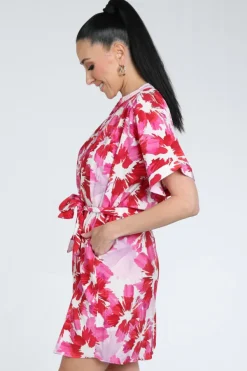 Pom Amsterdam SP9590 Jurk korte mouw Roze