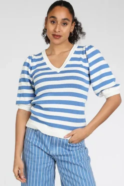 Pom Amsterdam SP9494 Pull korte mouw Blauw