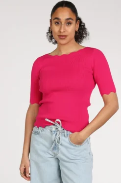 Pom Amsterdam SP9491 Pull korte mouw Cyclaam