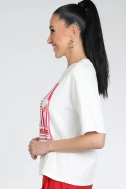 Pom Amsterdam SP9574 T-shirt korte mouw Wit