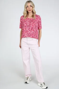 Roberto sarto 611128 T-shirt korte mouw Roze