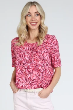 Roberto sarto 611128 T-shirt korte mouw Roze