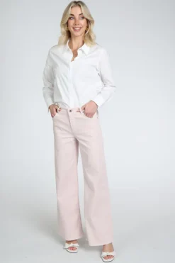 Rosner Audrey Wide Leg Palazzo  Jeans Licht roze