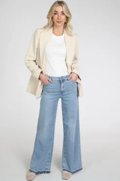 Rosner Audrey wide leg palazzo Jeans Light blue denim