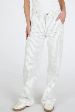 Rosner Audrey Wide Leg 5 Pocket  Broek Off white