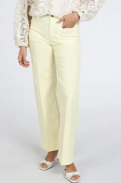 Rosner Audrey Wide Leg Pocket  Jeans Geel