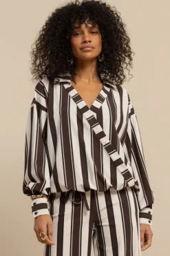 Studio Anneloes 13564 Elvie Blouse lange mouw Bordeauxrood