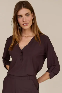 Studio Anneloes 94842 evi Blouse lange mouw Bruin