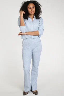 Studio Anneloes 13717 Flair Broek Light blue denim