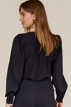 Studio Anneloes 94821 les T-shirt lange mouw Zwart