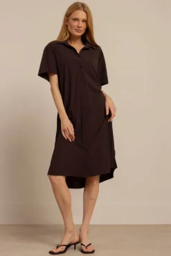 Studio Anneloes 91543 Louni Jurk korte mouw Bruin