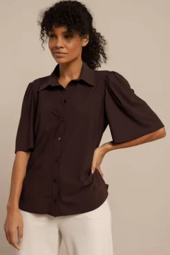 Studio Anneloes 91536 Poppy Blouse korte mouw Bruin