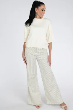 STUDIO AR by ARMA isidre Pull korte mouw Ecru