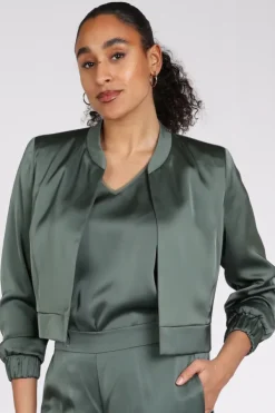 Vera Mont 03054262 Bomber Vergrijsd groen