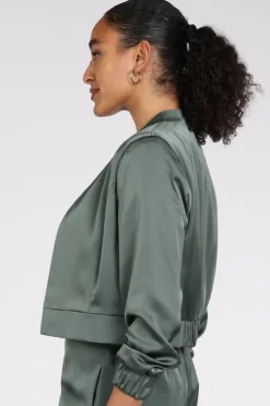 Vera Mont 03054262 Bomber Vergrijsd groen
