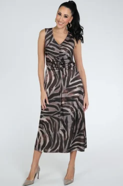 Vera Mont 36514039 Jurk mouwloos Bruin