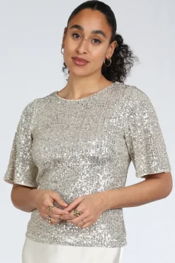 Vera Mont 03414478 T-shirt korte mouw Champagne