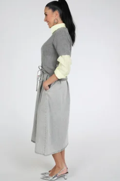 WithBlack WBLELINORE Pull korte mouw Grijs