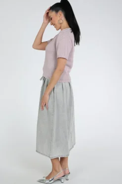 WithBlack WBLELINORE Pull korte mouw Licht roze