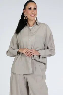 WithBlack WBLMARLEEN LS Blouse lange mouw Zand