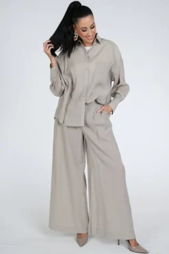 WithBlack WBLMARLEEN LS Blouse lange mouw Zand